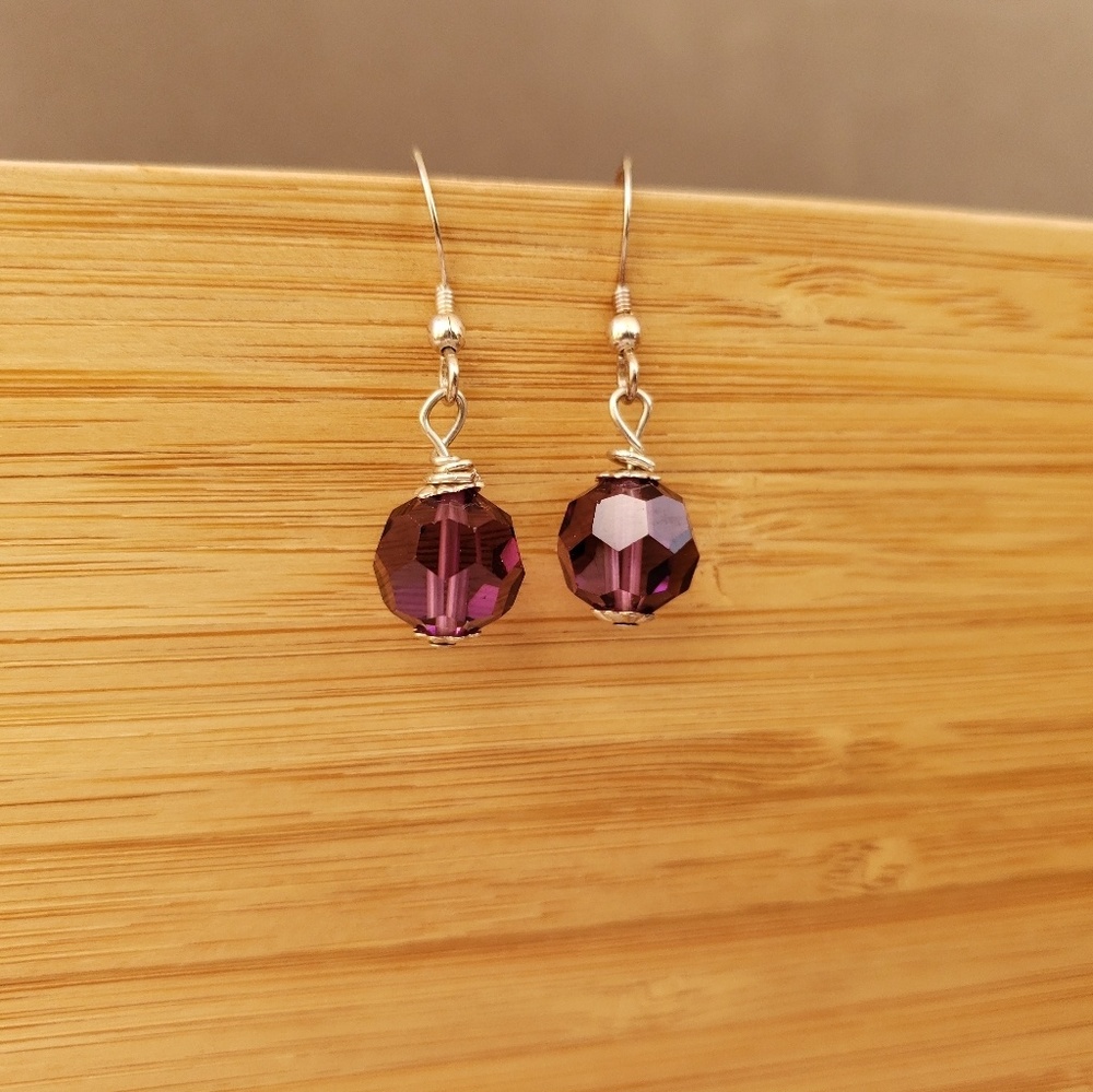 Amethyst Swarovski Earrings